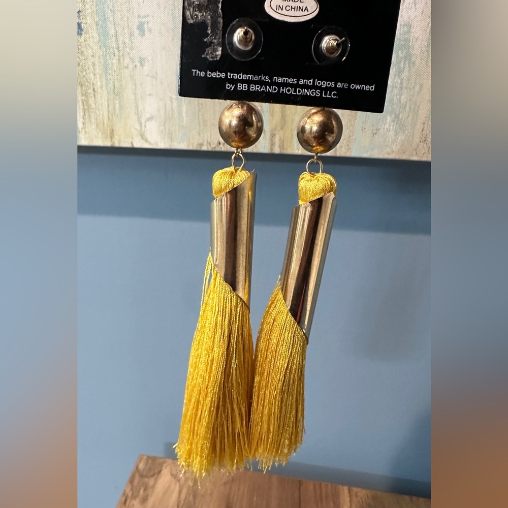 Bebe tassel earrings! NWT - Picture 3 of 3